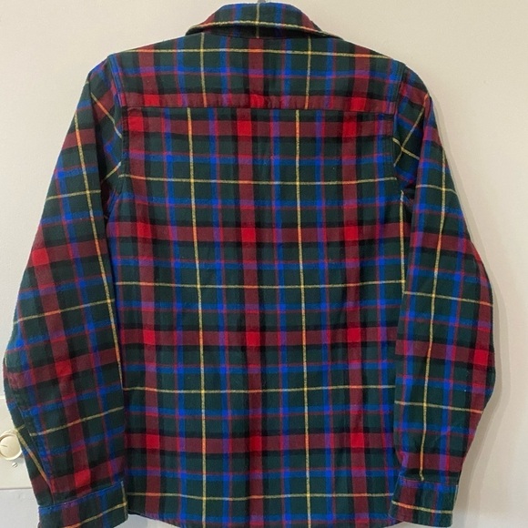 L.L. BEAN Plaid 100% Cotton Button Down Long Sleeve Flannel Over Shirt - Picture 6 of 8